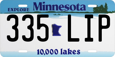 MN license plate 335LIP