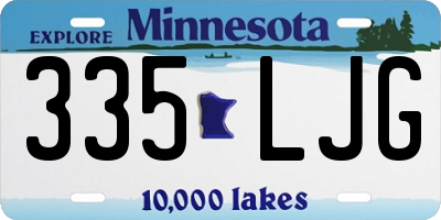 MN license plate 335LJG