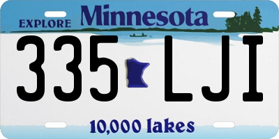 MN license plate 335LJI