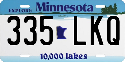 MN license plate 335LKQ