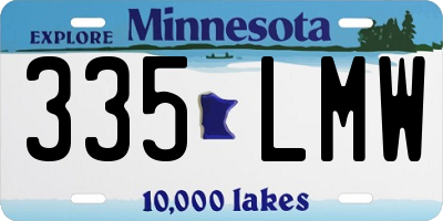 MN license plate 335LMW