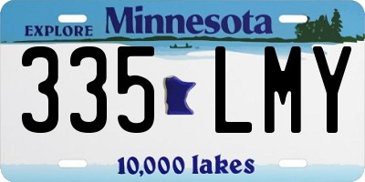 MN license plate 335LMY