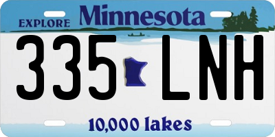 MN license plate 335LNH