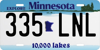 MN license plate 335LNL