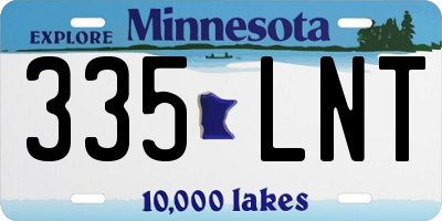 MN license plate 335LNT