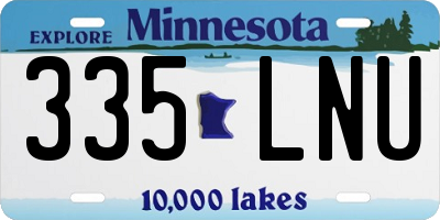 MN license plate 335LNU