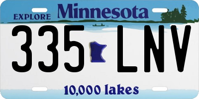MN license plate 335LNV