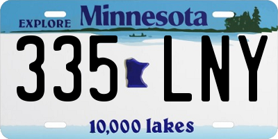 MN license plate 335LNY