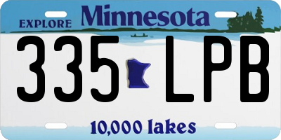 MN license plate 335LPB
