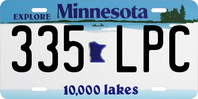 MN license plate 335LPC
