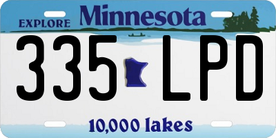 MN license plate 335LPD