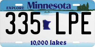 MN license plate 335LPE