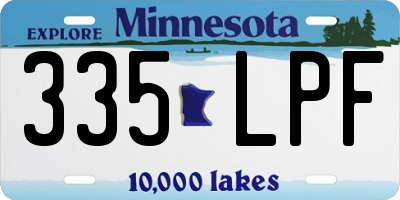MN license plate 335LPF