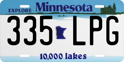 MN license plate 335LPG