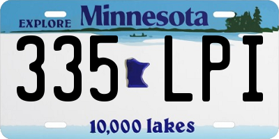 MN license plate 335LPI
