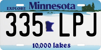 MN license plate 335LPJ