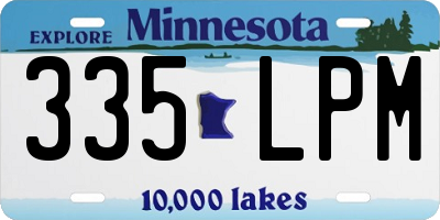 MN license plate 335LPM