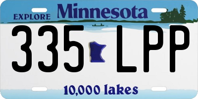 MN license plate 335LPP