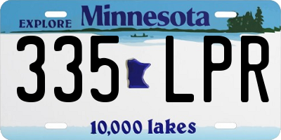 MN license plate 335LPR