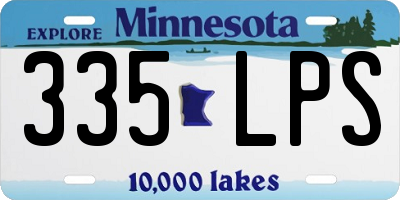 MN license plate 335LPS