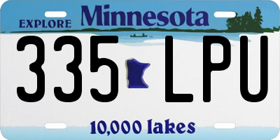 MN license plate 335LPU
