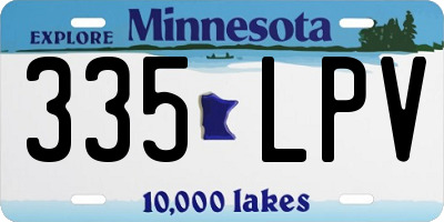 MN license plate 335LPV