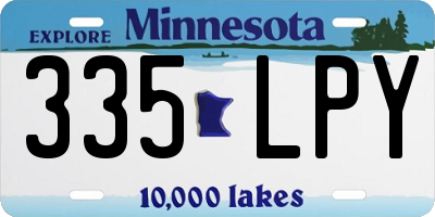 MN license plate 335LPY