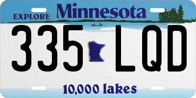 MN license plate 335LQD