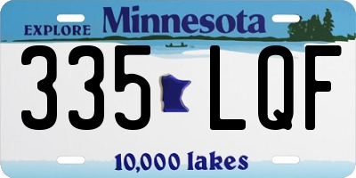 MN license plate 335LQF