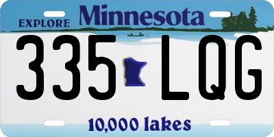 MN license plate 335LQG