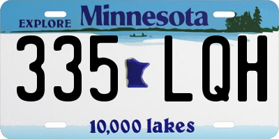 MN license plate 335LQH
