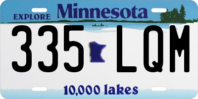 MN license plate 335LQM