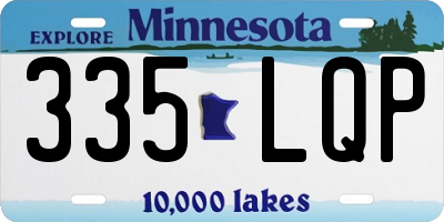 MN license plate 335LQP