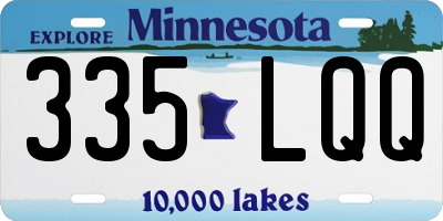 MN license plate 335LQQ