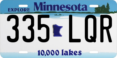 MN license plate 335LQR