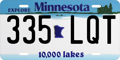 MN license plate 335LQT