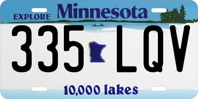 MN license plate 335LQV