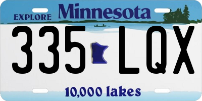 MN license plate 335LQX