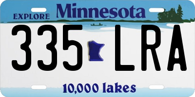 MN license plate 335LRA