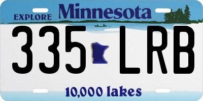 MN license plate 335LRB