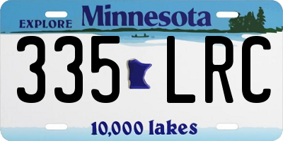 MN license plate 335LRC
