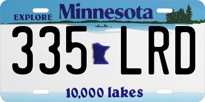 MN license plate 335LRD
