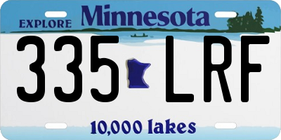 MN license plate 335LRF