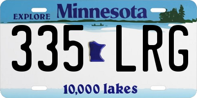MN license plate 335LRG