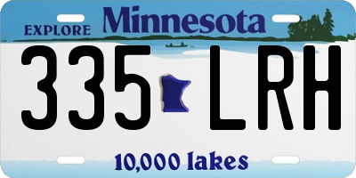 MN license plate 335LRH