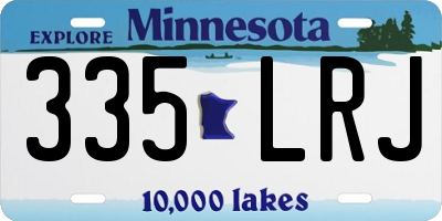 MN license plate 335LRJ