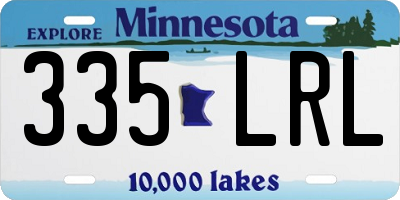 MN license plate 335LRL