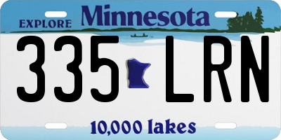 MN license plate 335LRN
