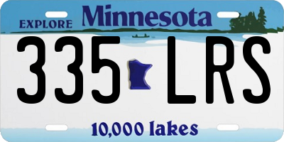MN license plate 335LRS