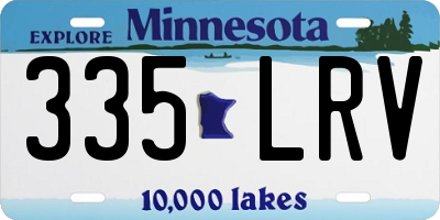 MN license plate 335LRV
